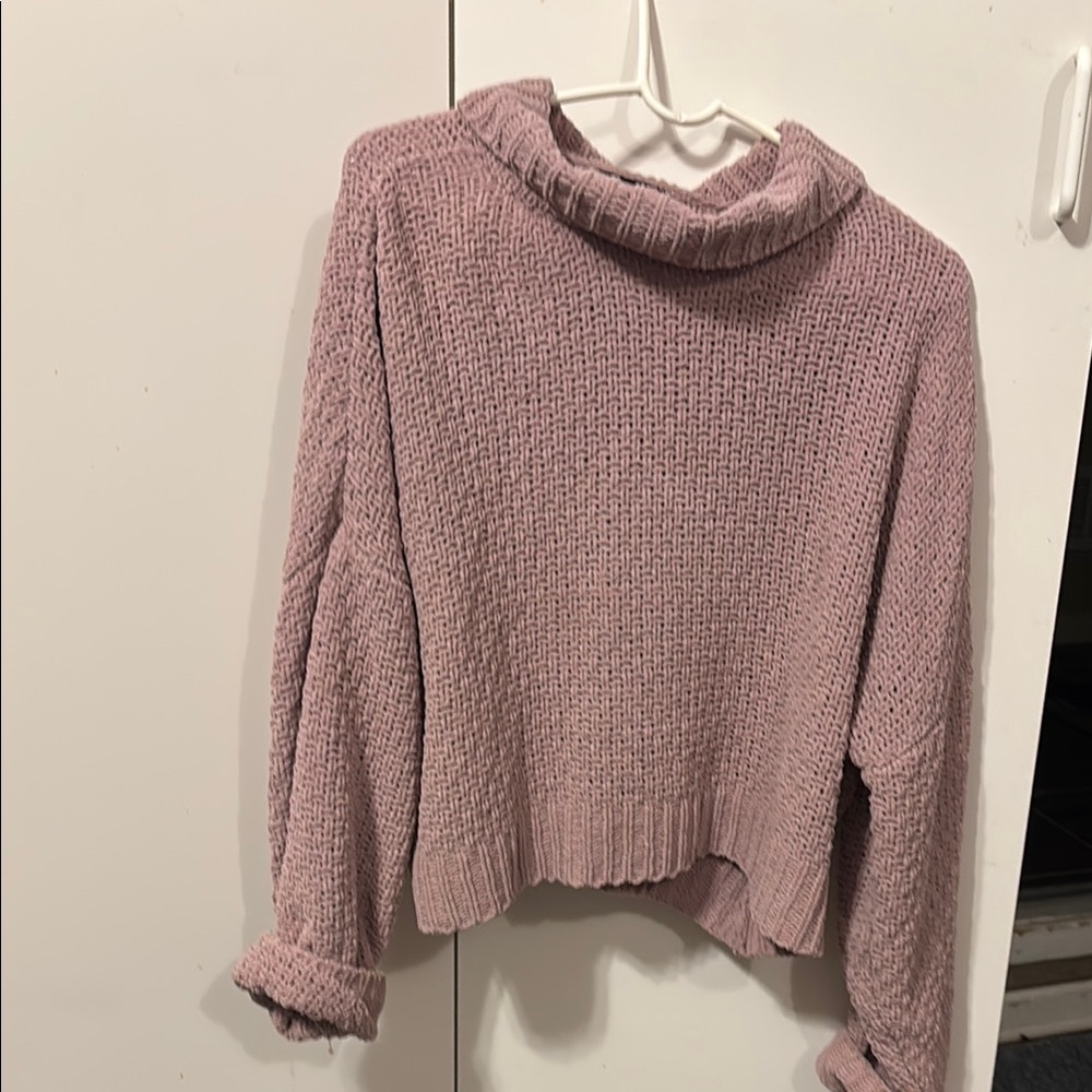 E & M long sleeve V necklace chenille sweater L